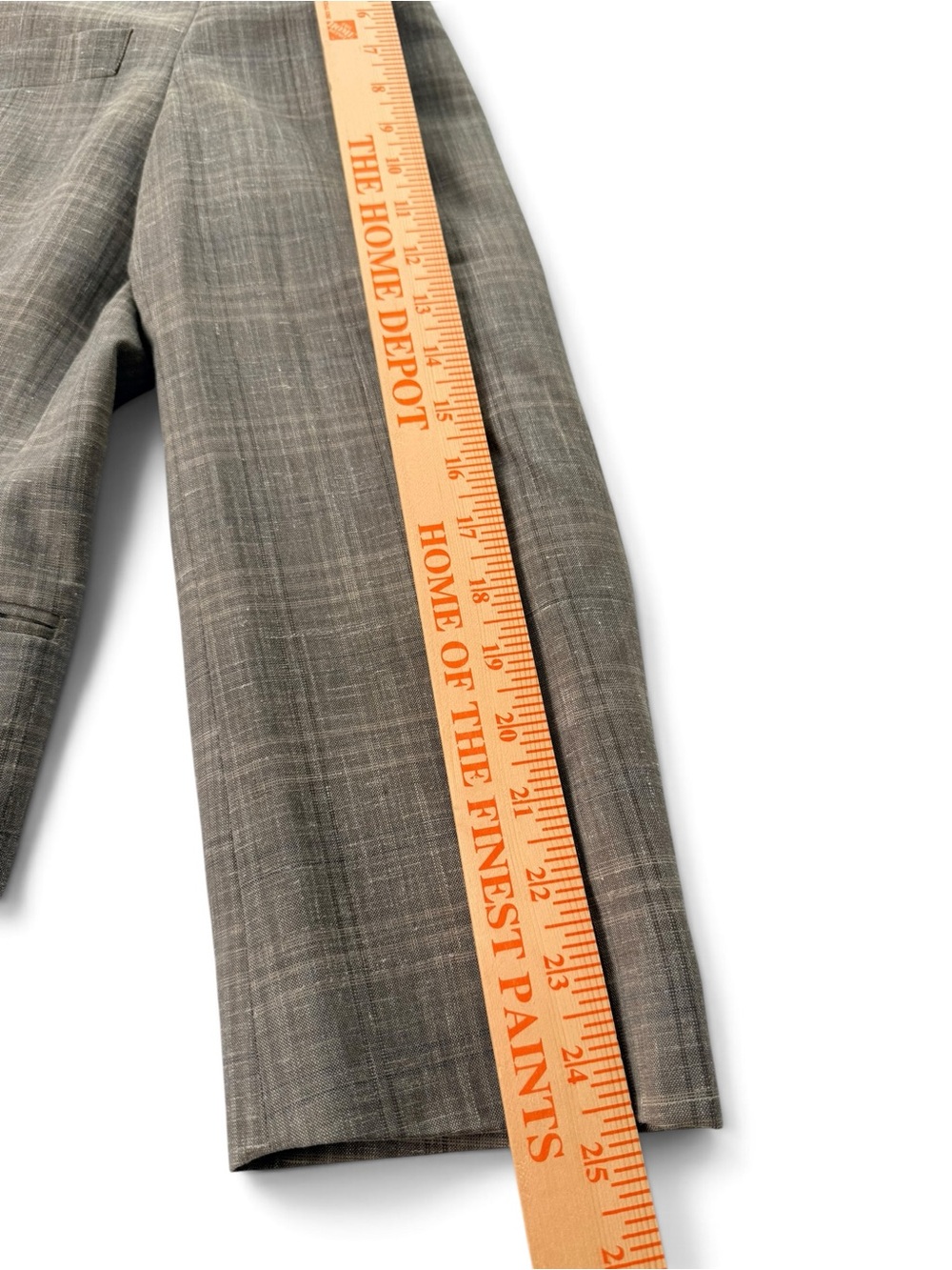 Calvin Klein Men’s Blazer 44R Gray Plaid Wool Linen Blend Sport Coat - Picture 7 of 10